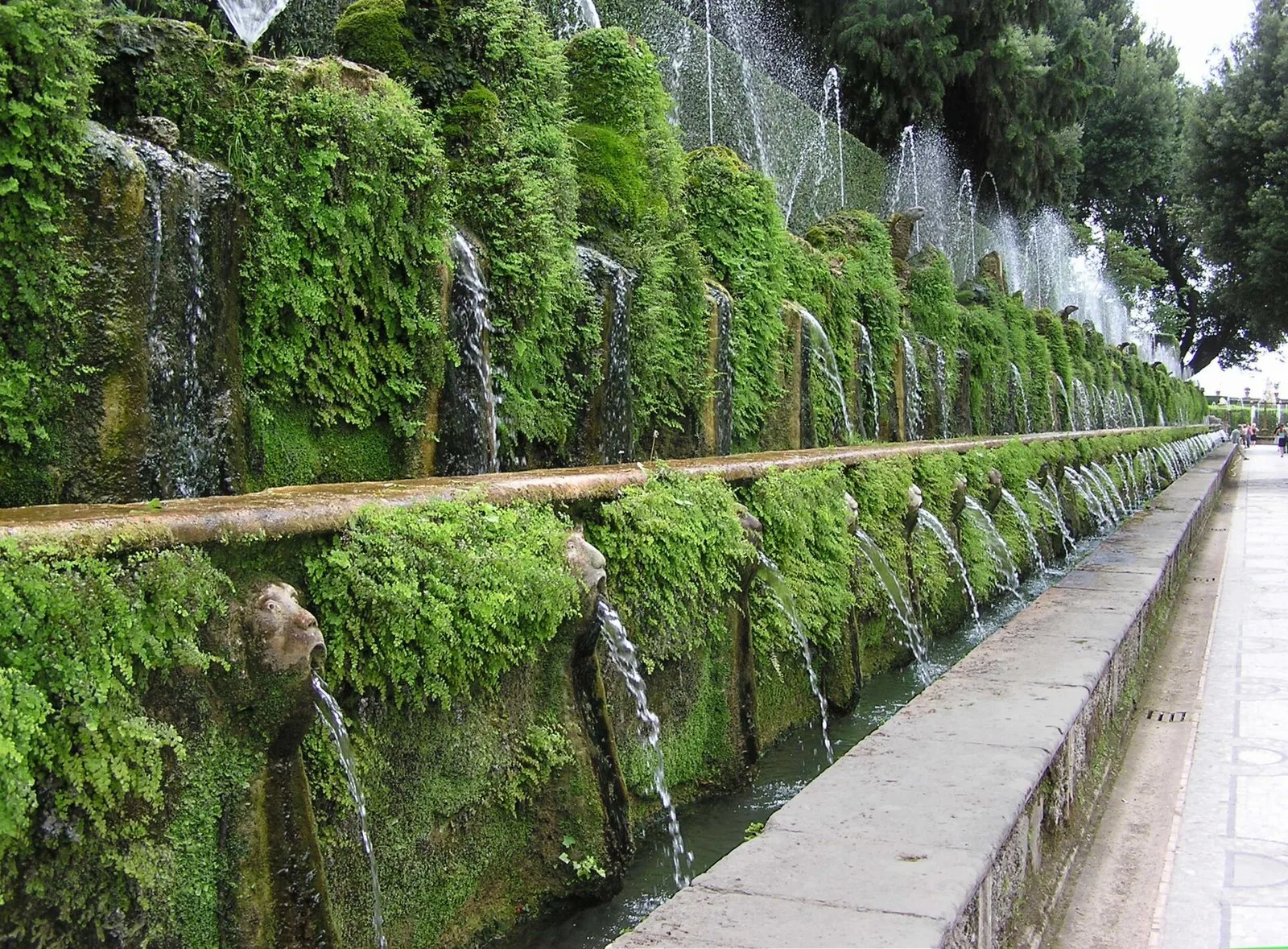 Il viale delle Cento Fontane a Villa d'Este